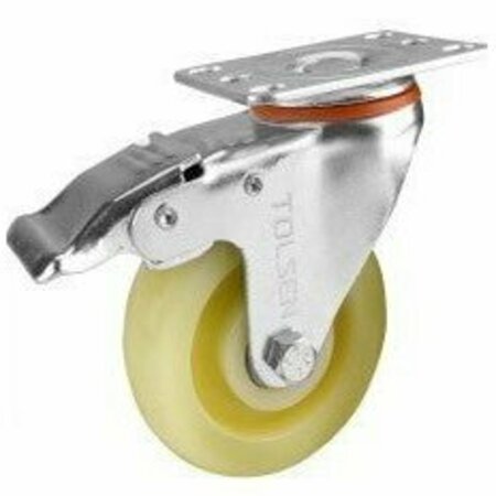 TOLSEN 4 Swivel Caster W/Brake Material: PP, Load capacity: 176Lbs, 2PK 62912